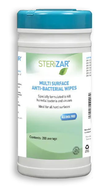 Hard Surface Anti Bacterial Wipes - Pack of 200