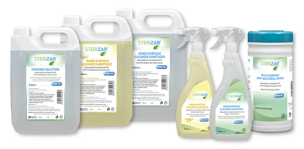 sterizar hard surface cleaners range